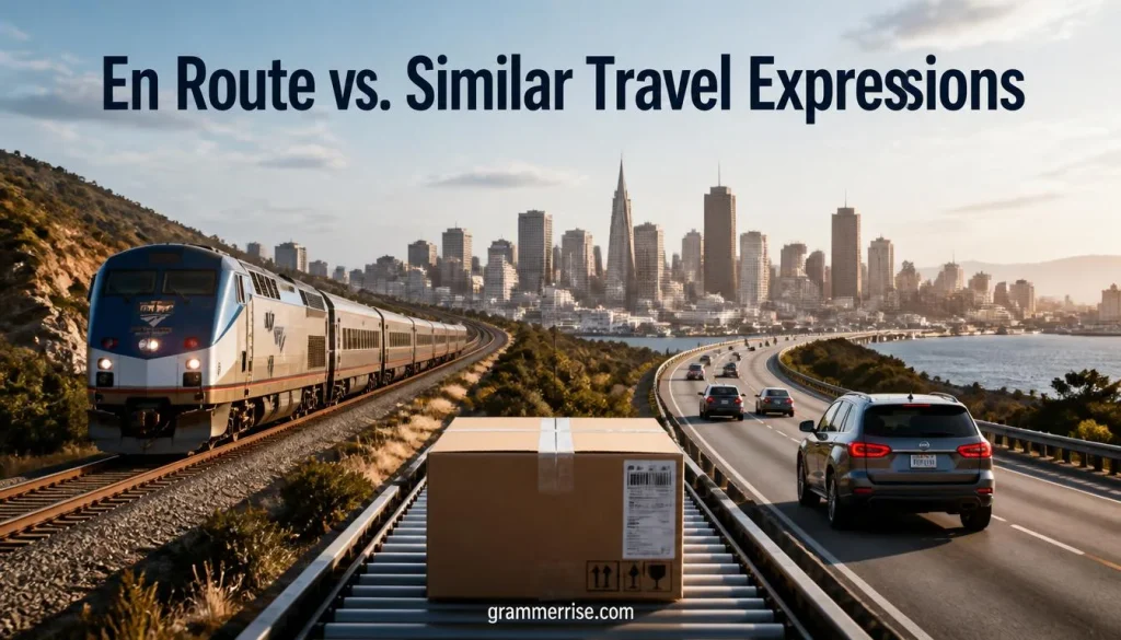En Route vs. Similar Travel Expressions