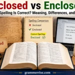 Inclosed vs Enclosed