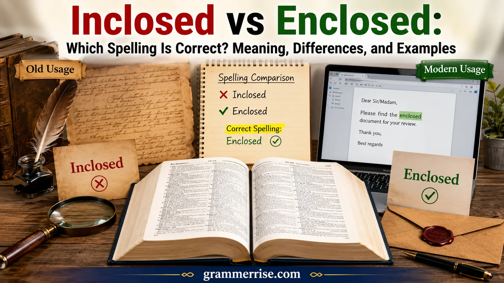 Inclosed vs Enclosed