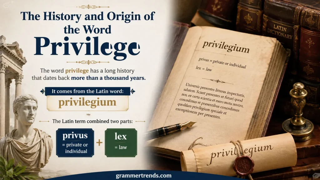 The History and Origin of the Word Privilege