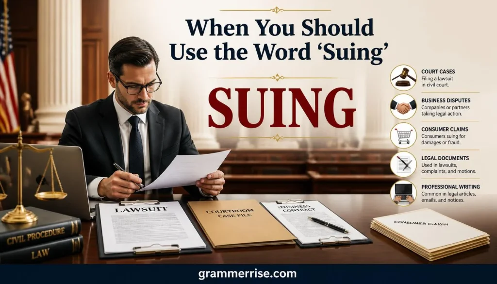 When You Should Use the Word “Suing”