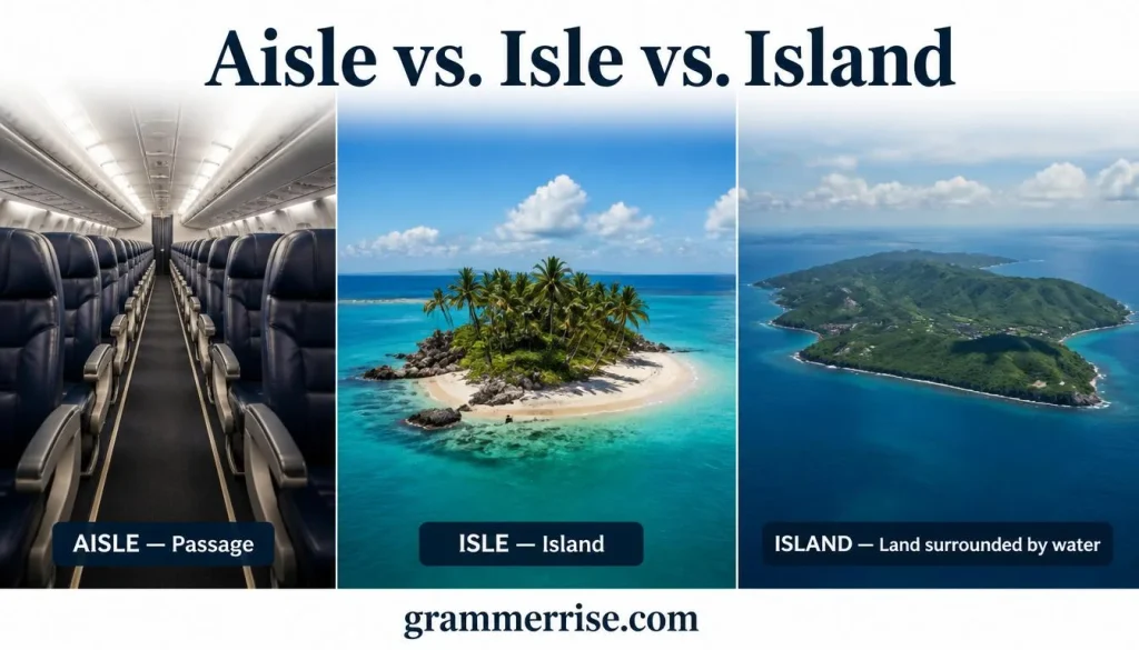 Aisle vs. Isle vs. Island