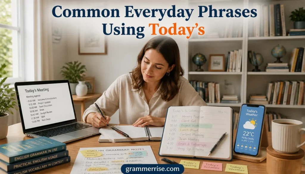 Common Everyday Phrases Using Today’s