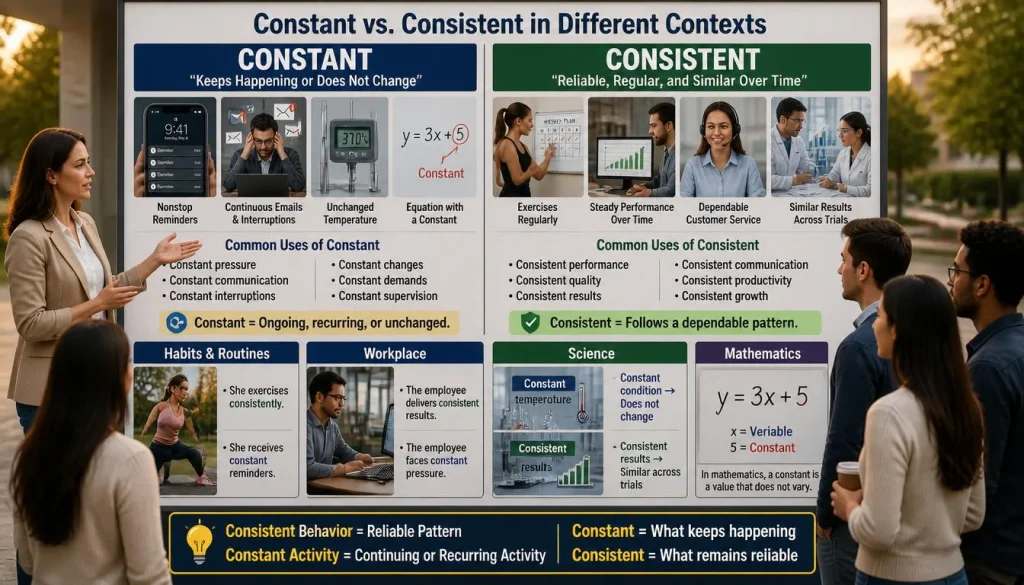 Constant vs. Consistent in Different Contexts