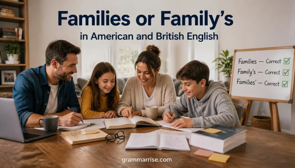 Families or Family’s in American and British English