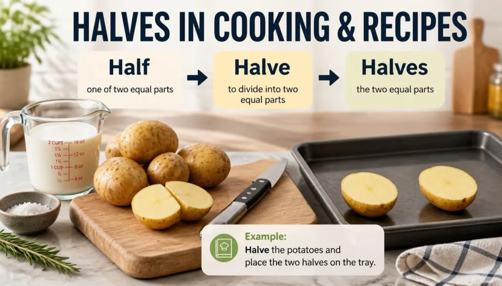 Halves in Cooking and Recipes