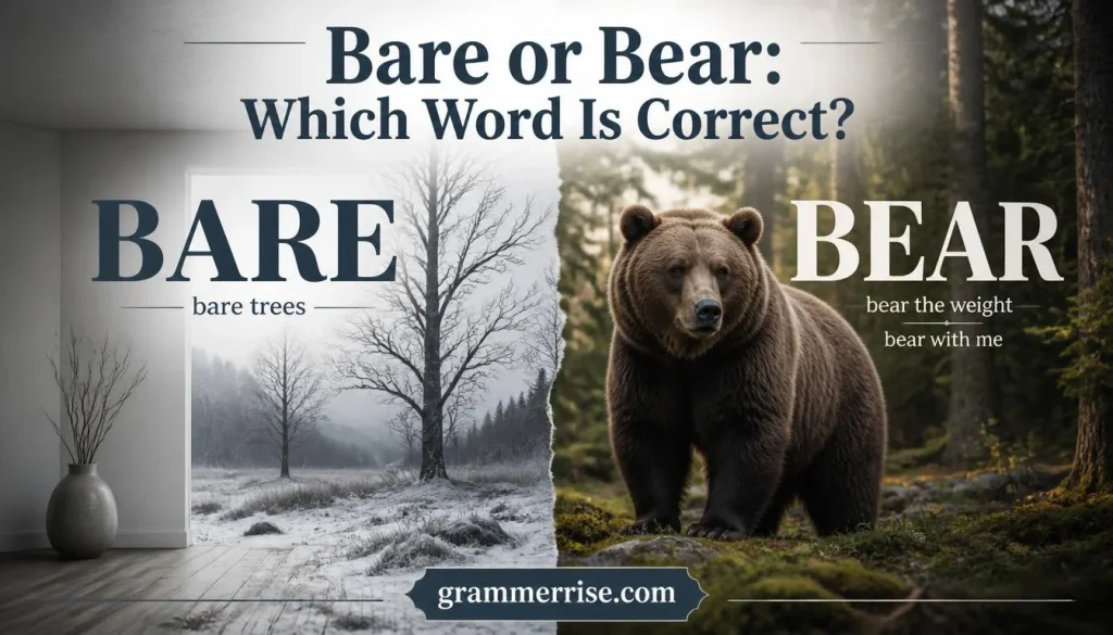 Real-Life Examples of Bare and Bear