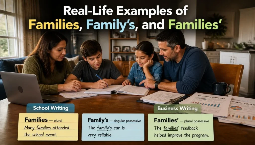 Real-Life Examples of Families, Family’s, and Families’