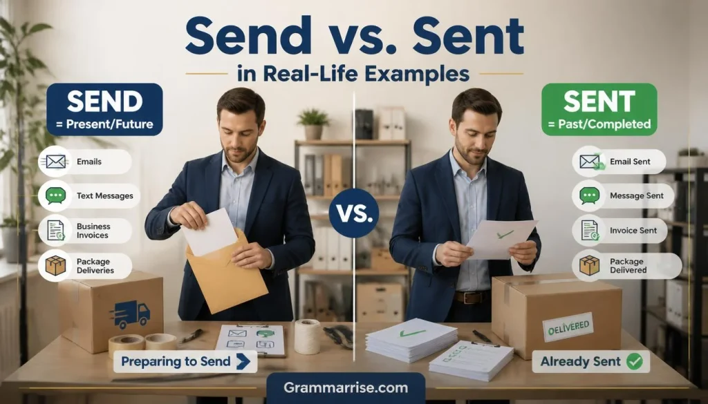 Send vs. Sent in Real-Life Examples