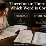 Therefor or Therefore