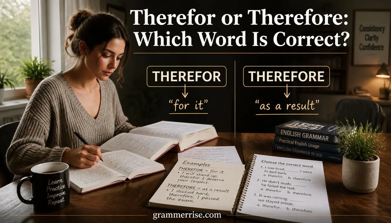 Therefor or Therefore